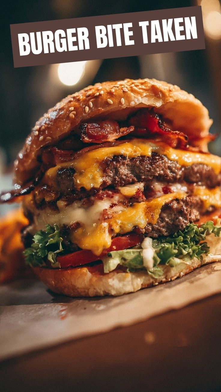 A freshly prepared cheeseburger with a thick patty and melted cheese