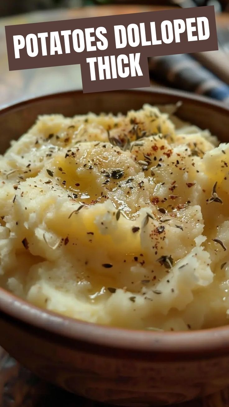 A serving of fluffy mashed potatoes in a white bowl with a knob of butter