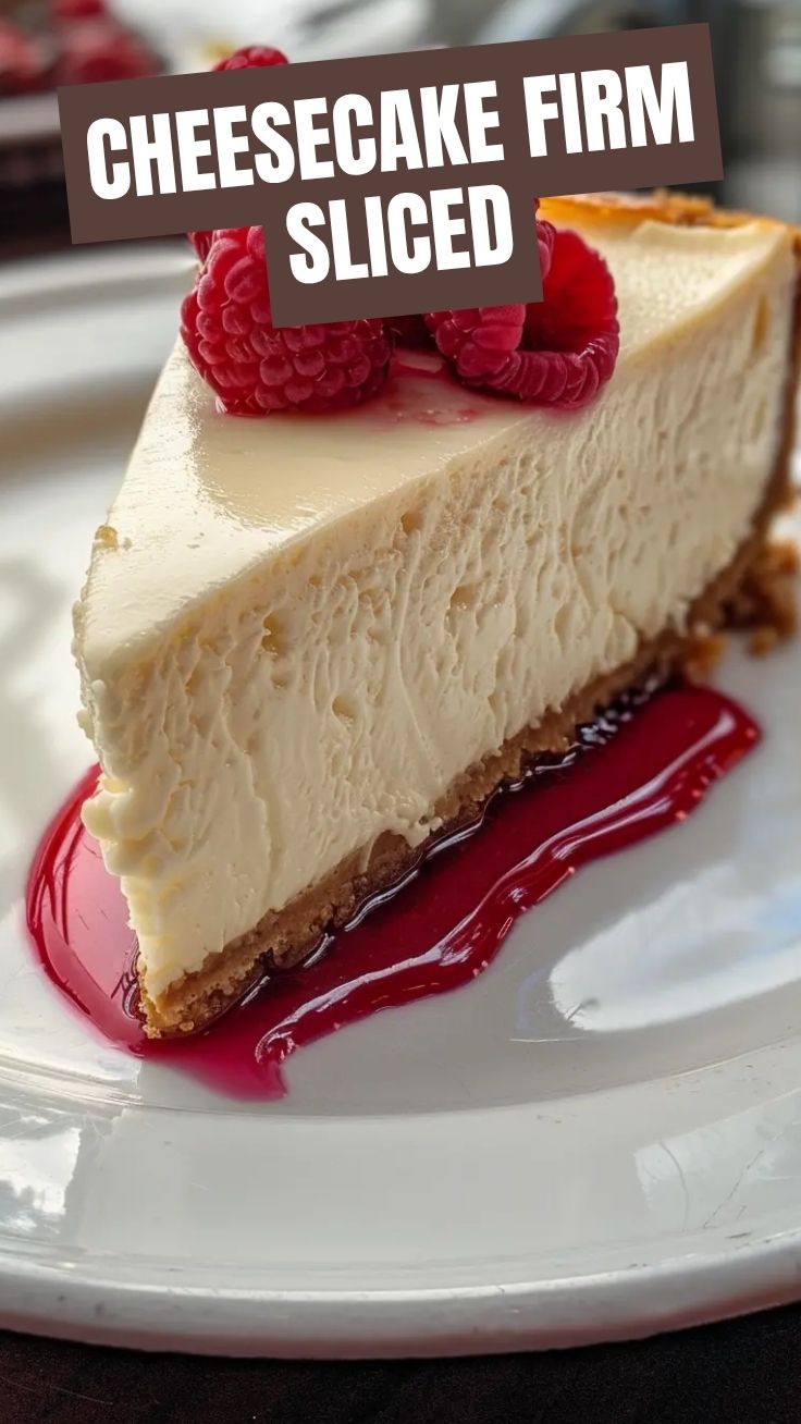 A delectable New York Cheesecake on a white plate with a spoonful removed