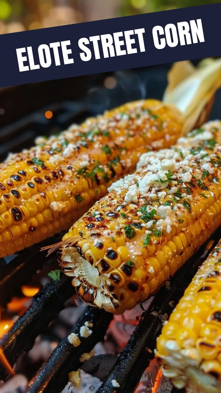 Grilled corn on the cob, also known as Elote, with a light char and sprinkled with seasoning