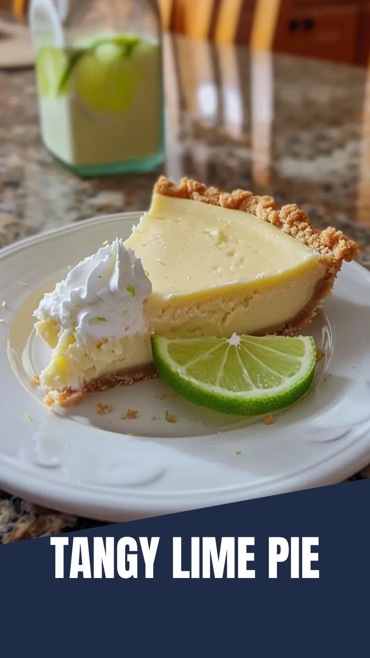 A vibrant green Key Lime Pie, freshly baked and ready to serve.