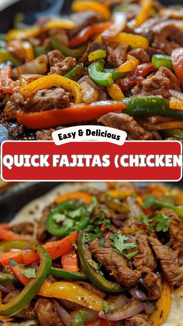 Sizzling fajitas platter with chicken, beef, peppers, and onions