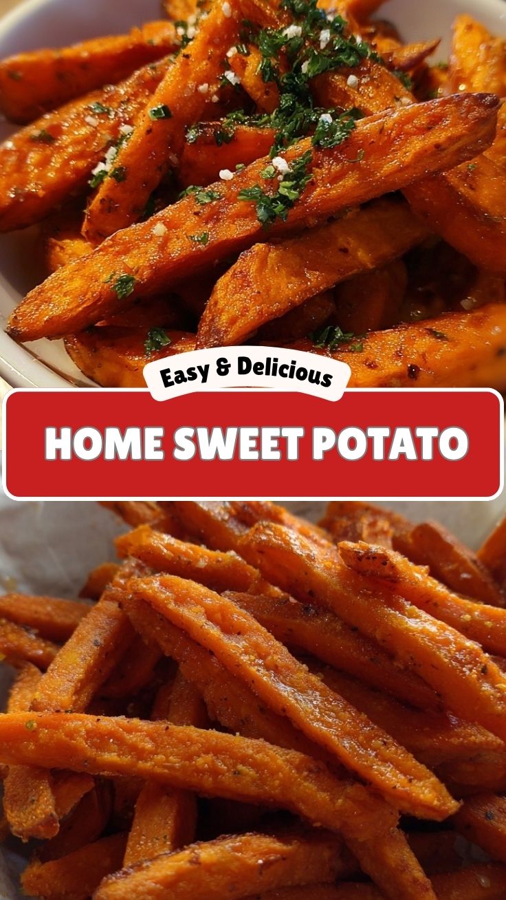 Crispy golden sweet potato fries