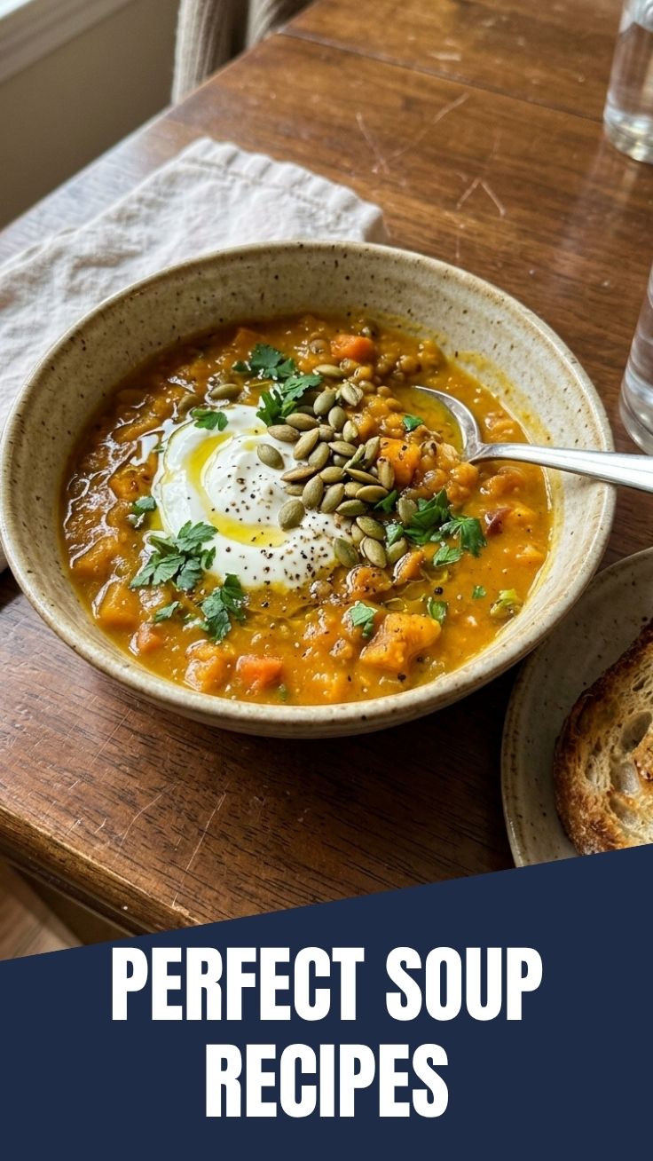 Healthy fall soup ideas butternut squash lentil soup