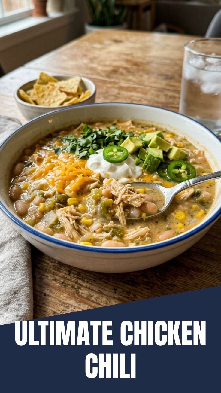 Healthy White Chicken Chili with Cilantro