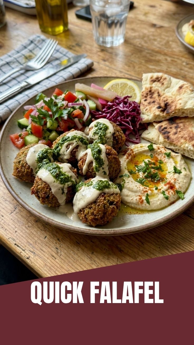 A plate filled with freshly made homemade falafel, golden and crispy.