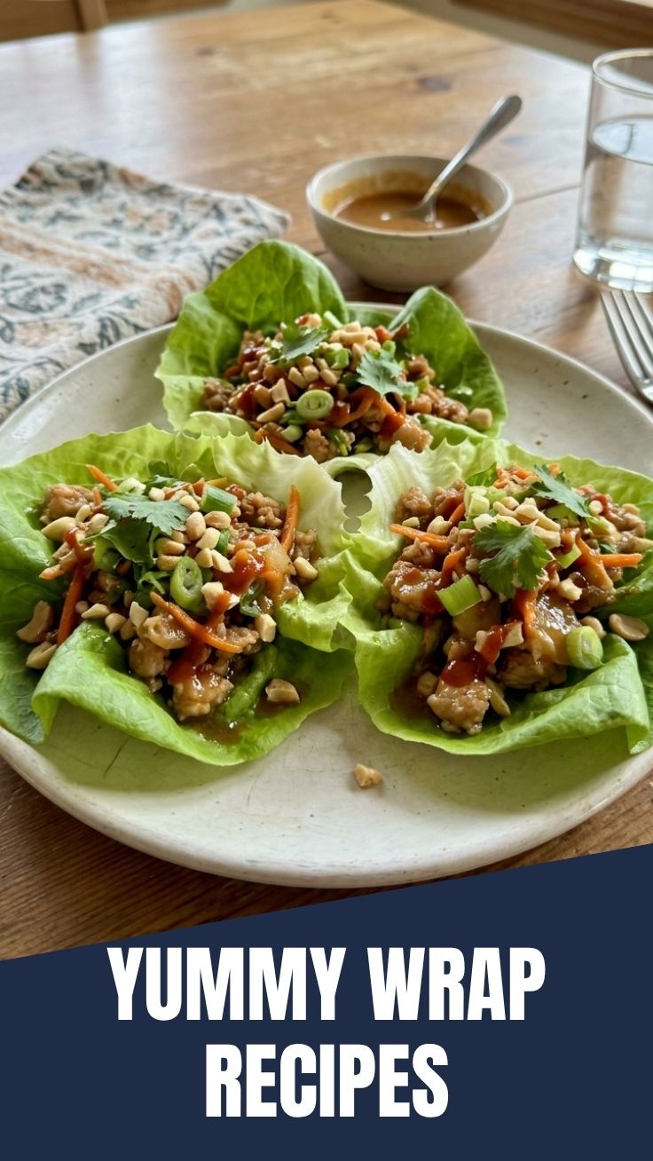 A vibrant low calorie lettuce wrap recipe with fresh ingredients prepared for a healthy meal.