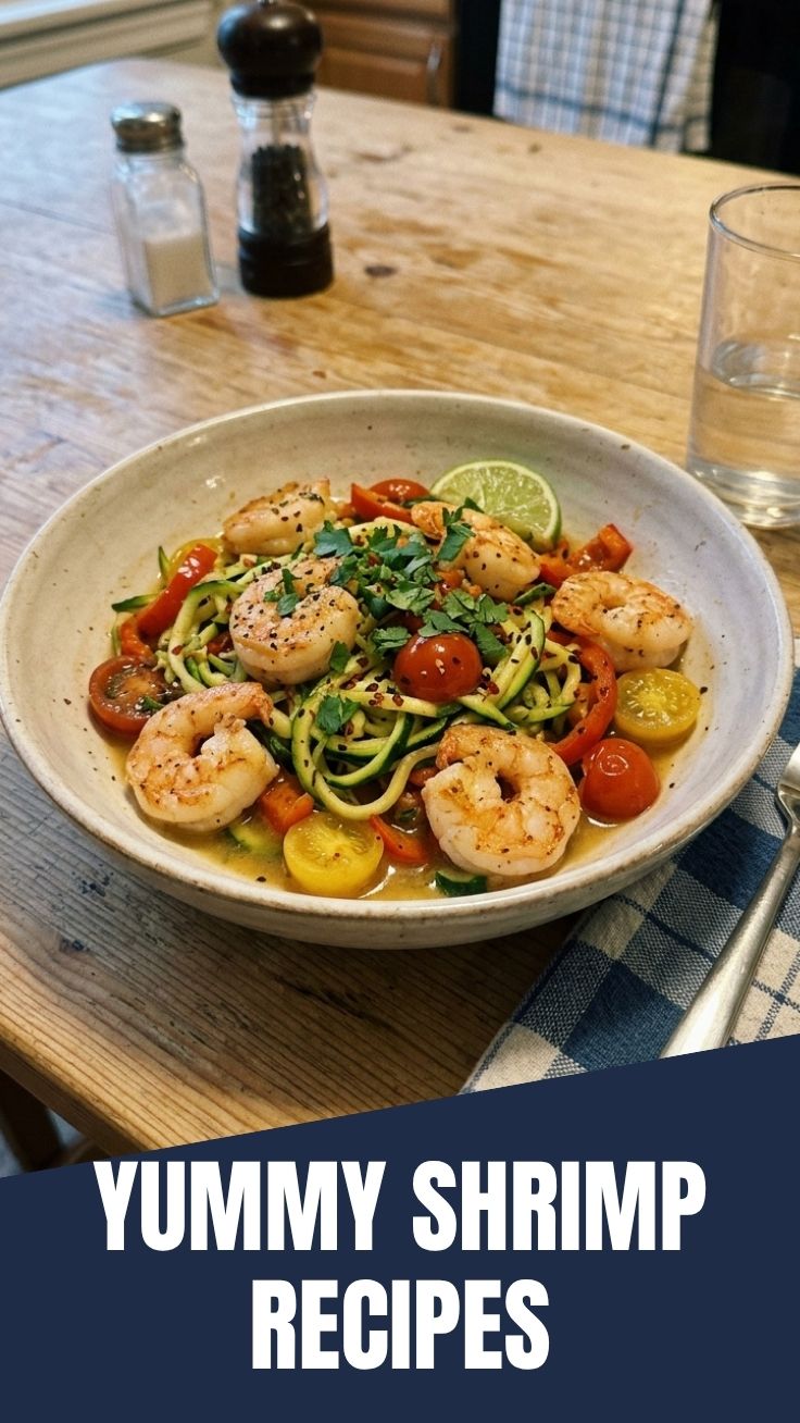 A vibrant dish of low calorie shrimp recipes for weight loss, showcasing lean protein and fresh vegetables.