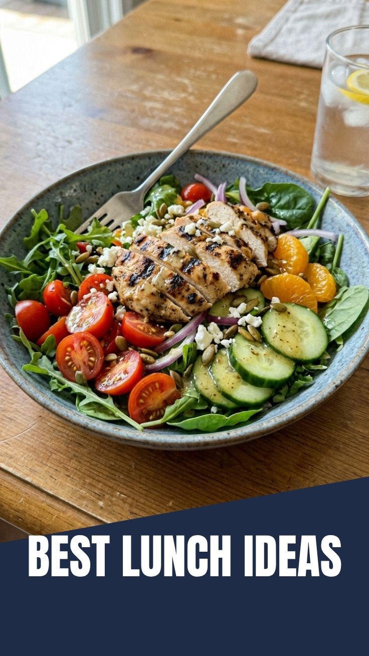 Variety of colorful, fresh weight loss summer lunch ideas arranged on a picnic blanket