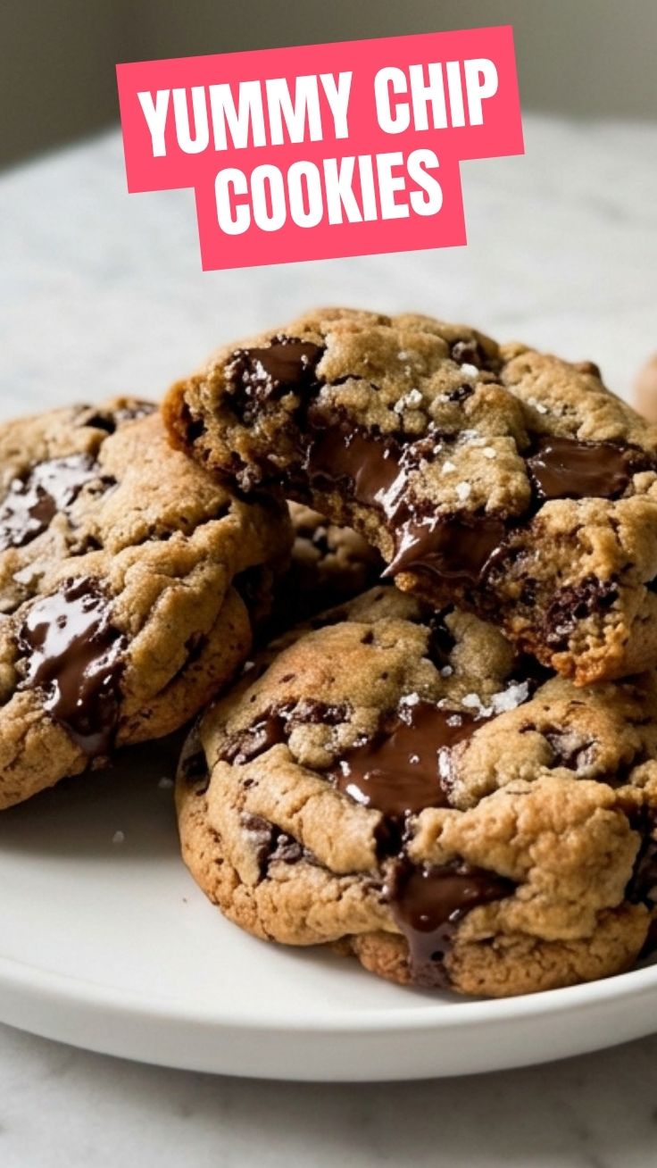 Freshly baked chocolate chip cookies cooling on a wire rack