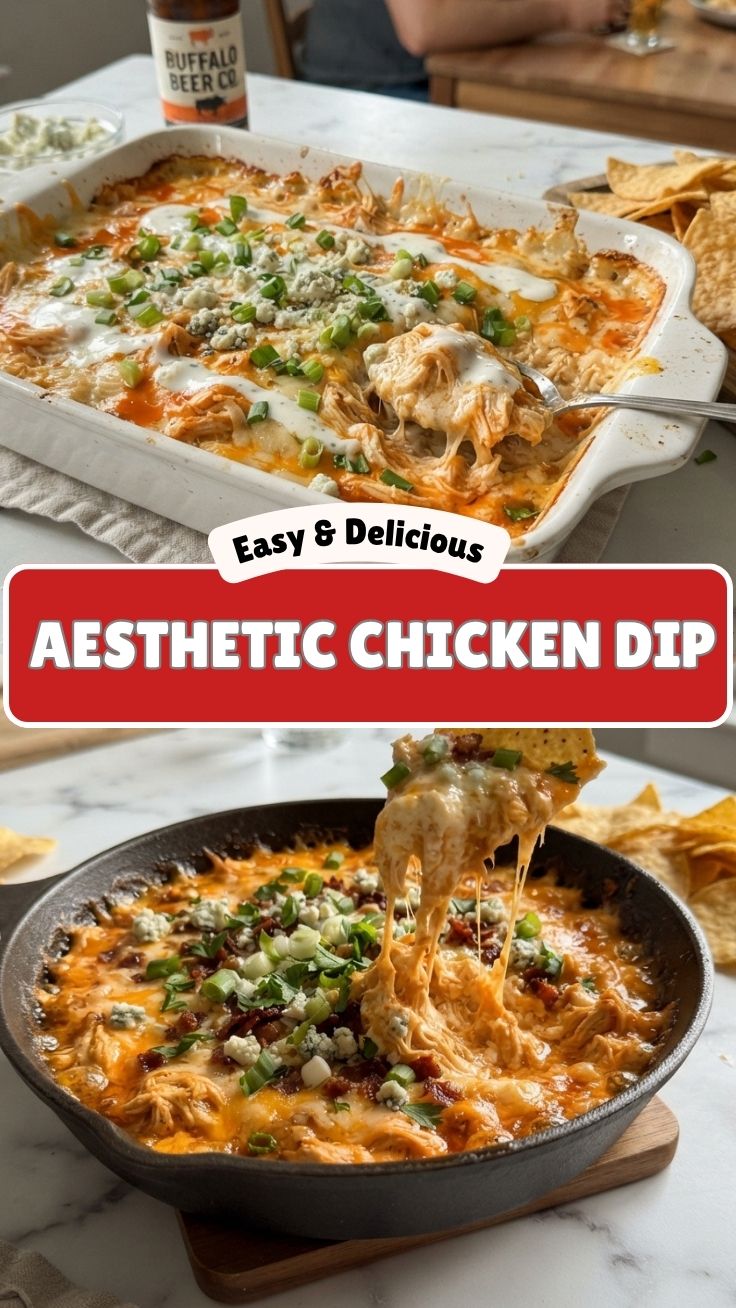 Buffalo Chicken Dip with fresh chives